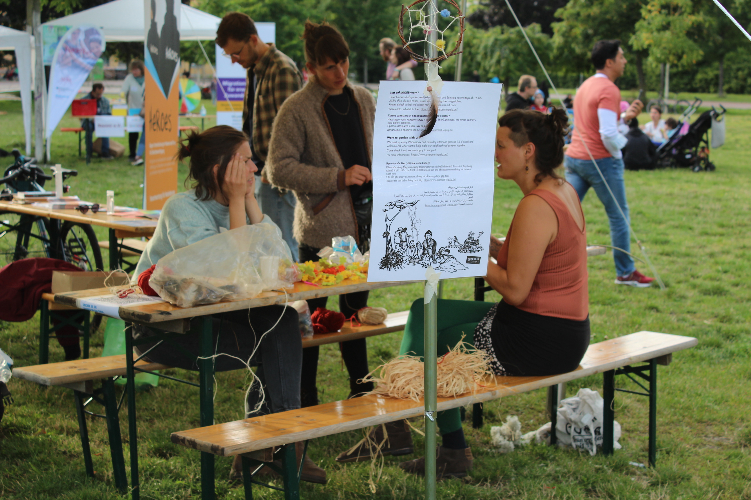 Traumfängerbasteln bei Querbeet